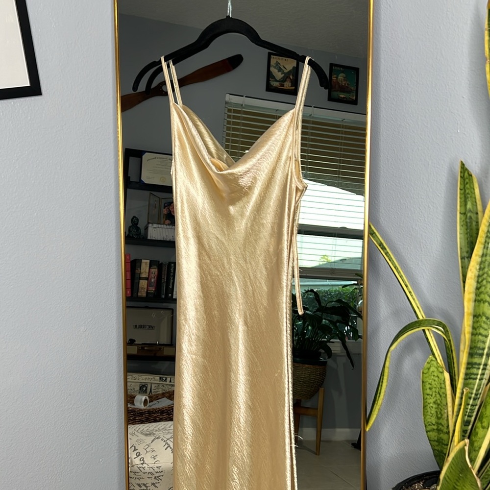 Rat & Boa | The Lumina Maxi Dress In Gold | - Picture 7 of 9